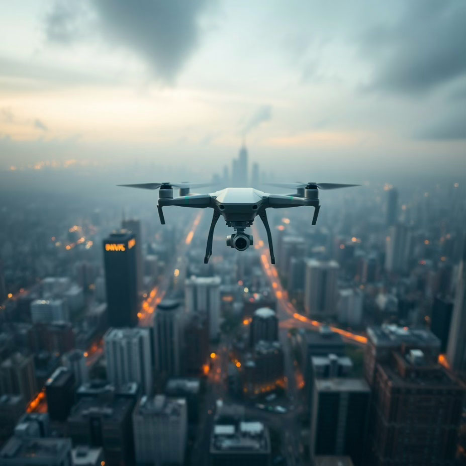 drone outdoor rain high